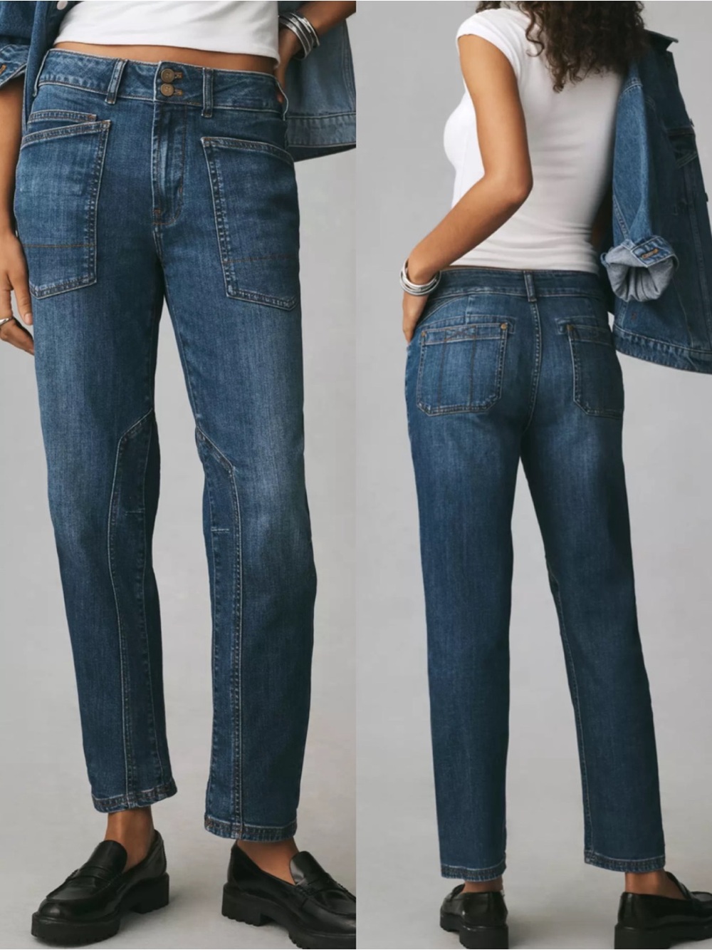 Pilcro X Anthropologie Wanderer Mid-Rise Relaxed Jeans Borocay Wash Blue